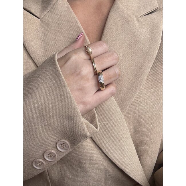 Gold smooth (stackable) ring 14 karat