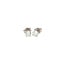White gold solitaire stud earrings with diamond 14  karat