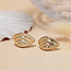 Gold stud earrings 14 karat
