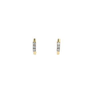 Gold diamond stud earrings