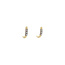 Gold stud earrings with diamond 14 karat