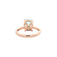 Rose gold ring with topaz 14 karat