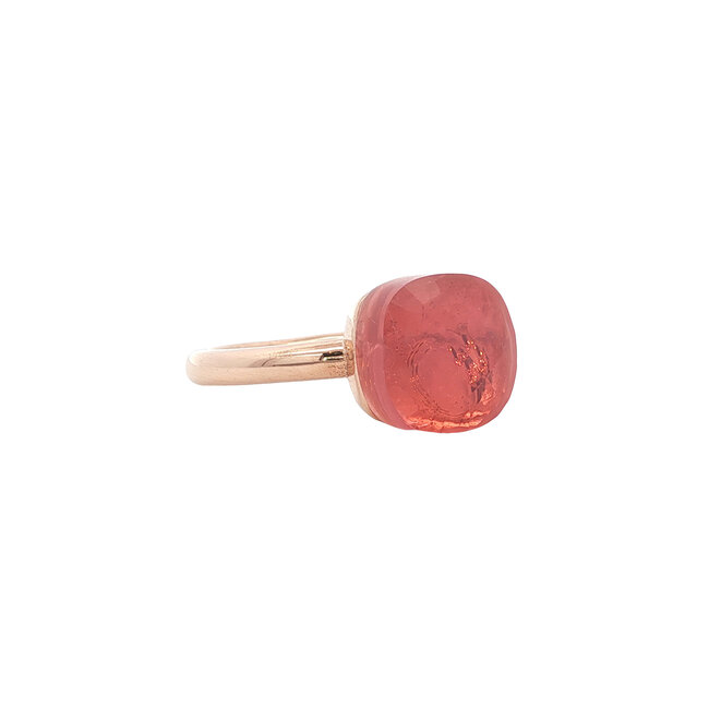 Roségoldener Ring mit Glas 14 Karat