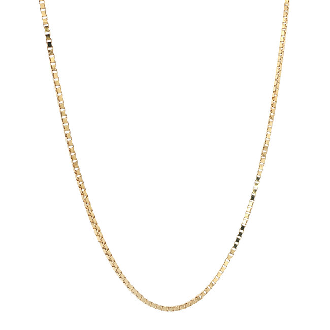 Gold length necklace Venetian 50.5 cm 14 karat