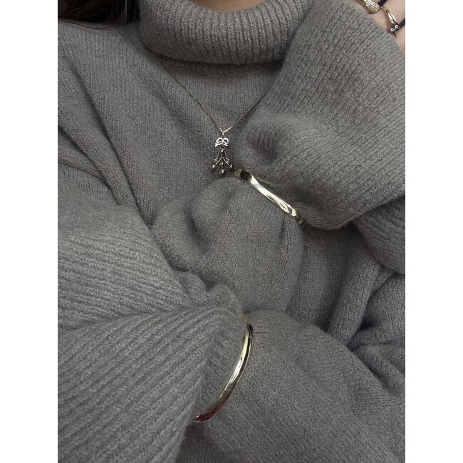 Gold length necklace Venetian 50.5 cm 14 karat