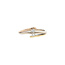 Tricolour gouden ring met diamant 18 karaat