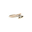 Tricolour gouden ring met diamant 18 karaat