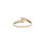 Tricolour gouden ring met diamant 18 karaat