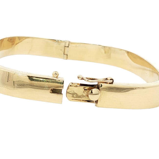 Gouden gladde bangle 14 karaat