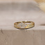 Goldener Ring mit Zirkonia 14 Karat