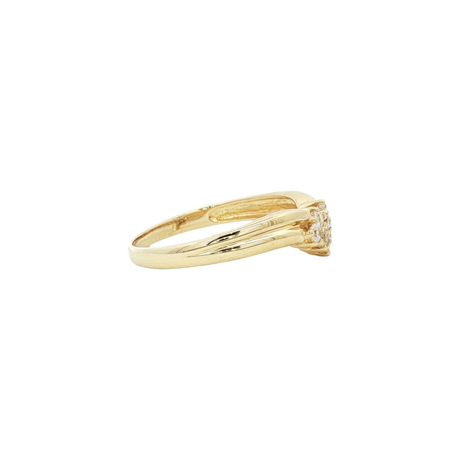 Gold ring with zirconia 14 karat