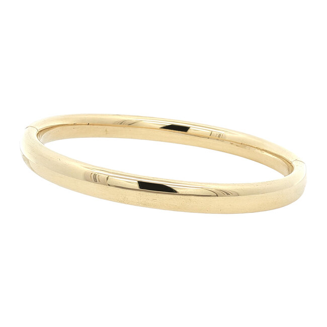 Goldener glatter Armreif 14 Karat