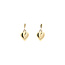 Gold ear studs with heart 14 karat