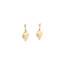 Gold ear studs with heart 14 karat