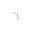 Gold ear studs with heart 14 karat