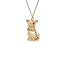 Golden cat pendant 14 karat