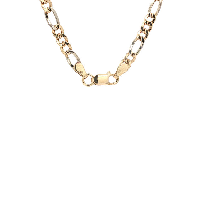 Gold Figaro necklace 61 cm 14 karat
