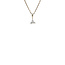 White gold pendant with zirconia 14 karat