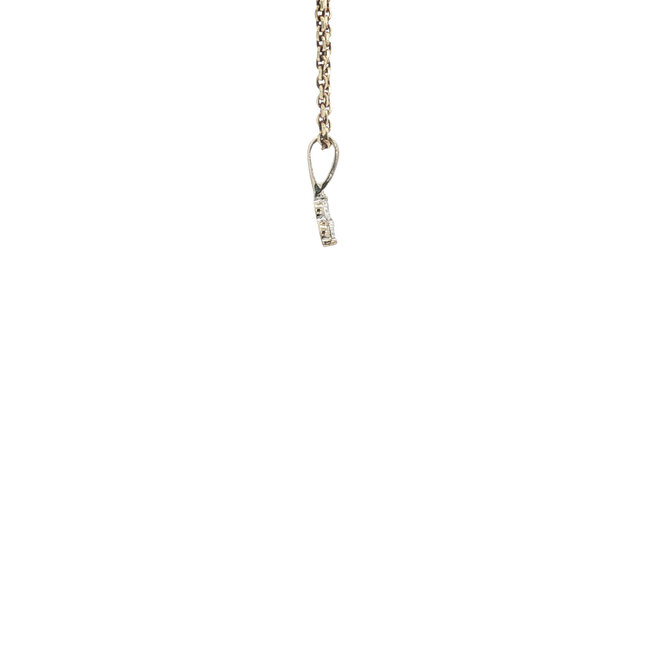 White gold pendant with zirconia 14 karat