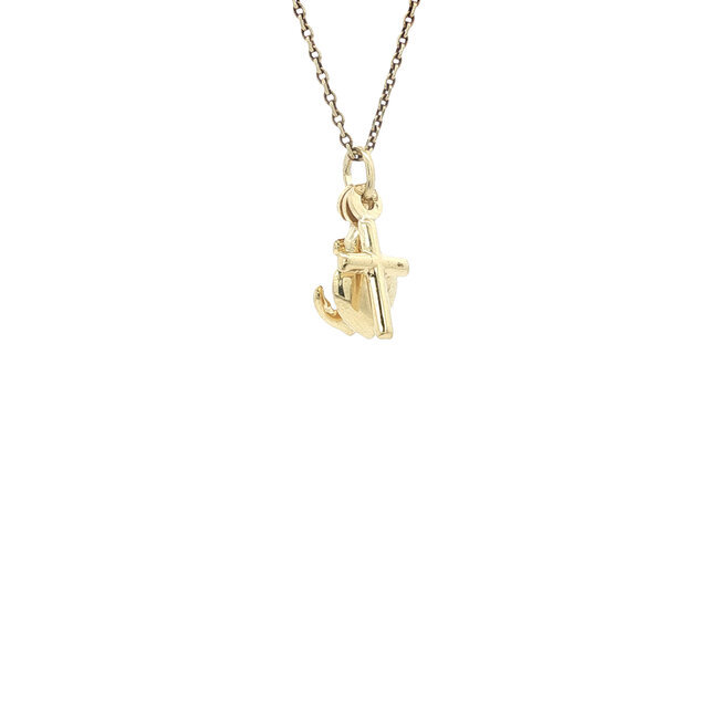 Gold pendant faith. hope and love 14 karat