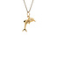 Gold dolphin pendant 18 karat