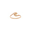 Rose gold ring with pearl 18 karat