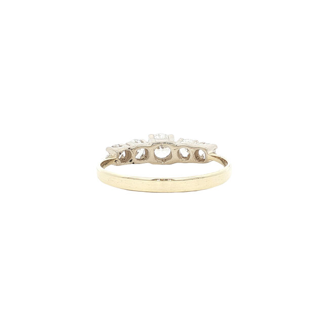 Gold ring with zirconia 14 karat