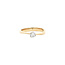 Gold solitaire ring with diamond 18 karat
