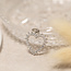 Witgouden hart hanger met diamant 18 karaat