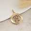 Golden zodiac pendant Gemini 14 karat