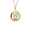 Golden zodiac pendant Gemini 14 karat