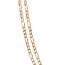 Goldene Figaro-Kette 51 cm 14 Karat