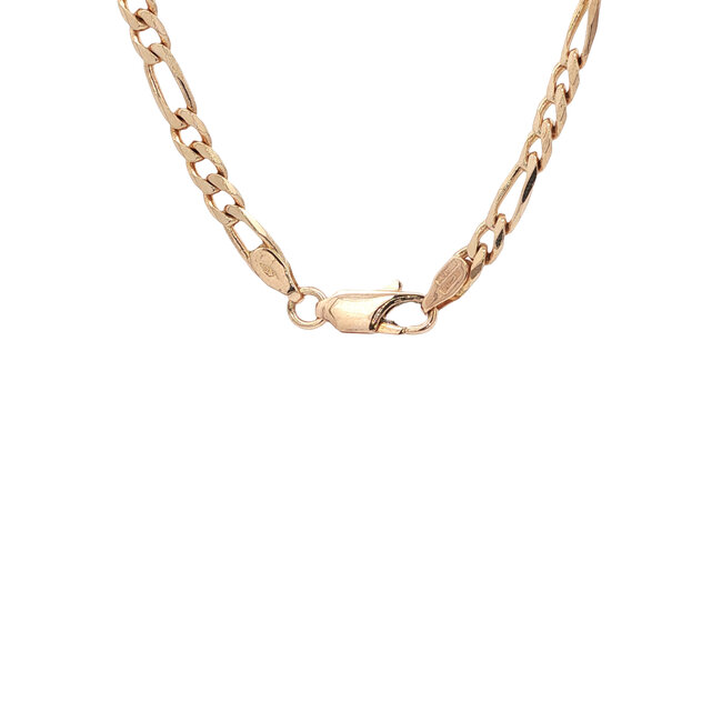 Gold figaro necklace 51 cm 14 karat