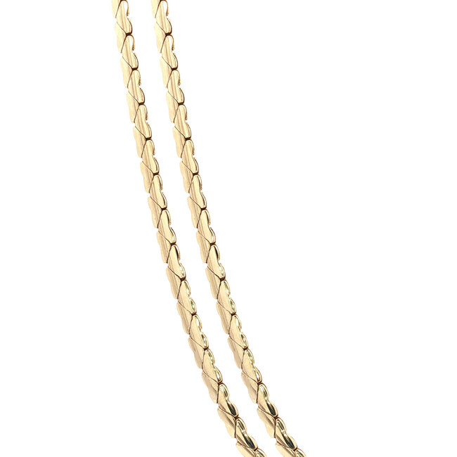 Goldener Choker Herz 14 Karat