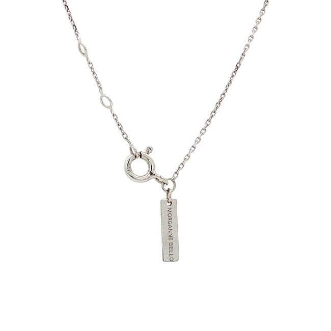 Witgouden collier van Morganne Bello 42 cm 18 karaat