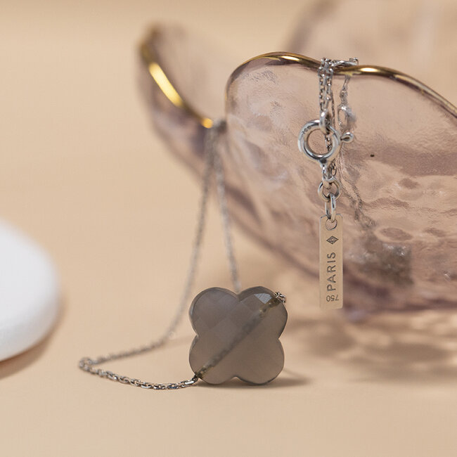 Weißgoldenes Collier von Morganne Bello 42 cm 18 Karat