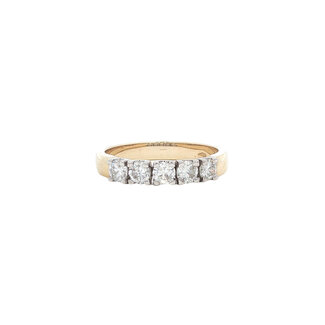 Gold memory ring diamond