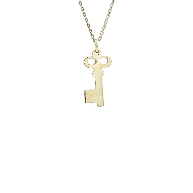 Gold key pendant 14 karat