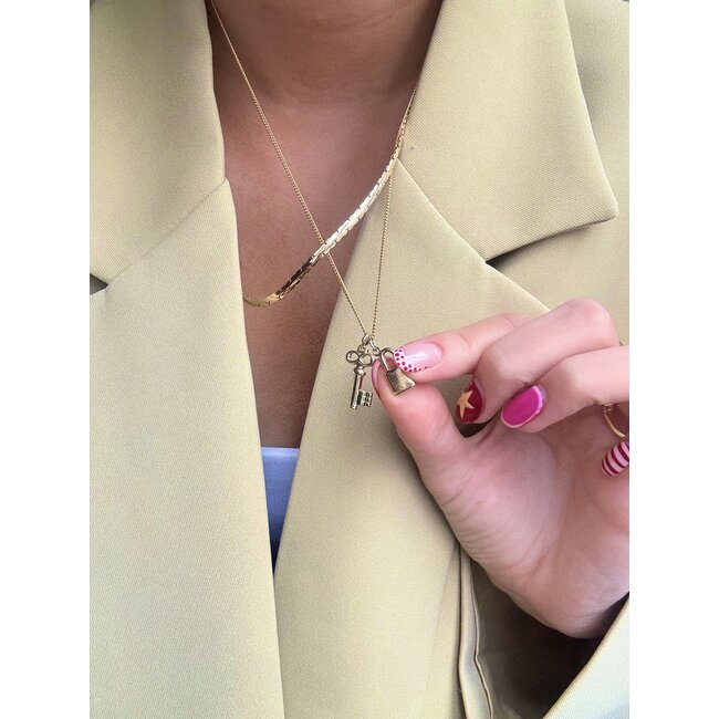 Gold key pendant 14 karat