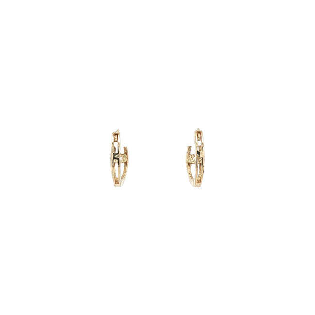 Gold earrings with zirconia 14 karat