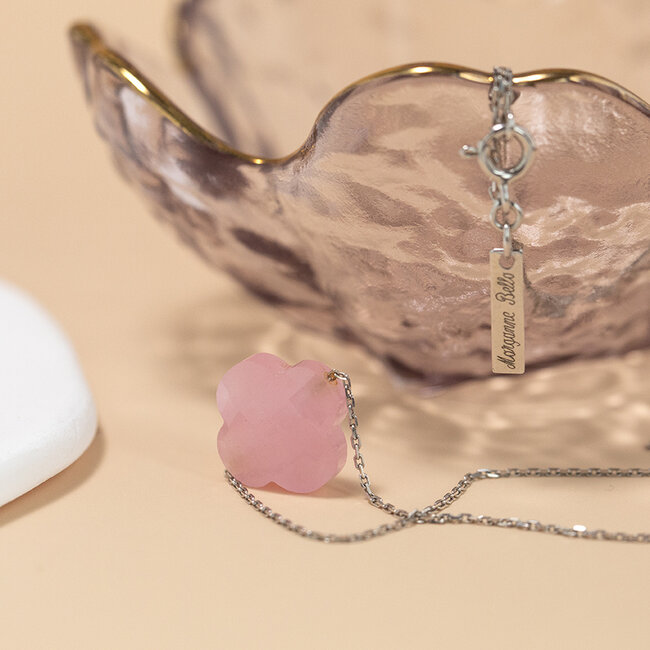 Witgouden collier van Morganne Bello 42 cm 18 karaat