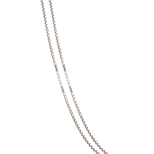 Witgouden lengtecollier venetiaan 39 cm 14 karaat