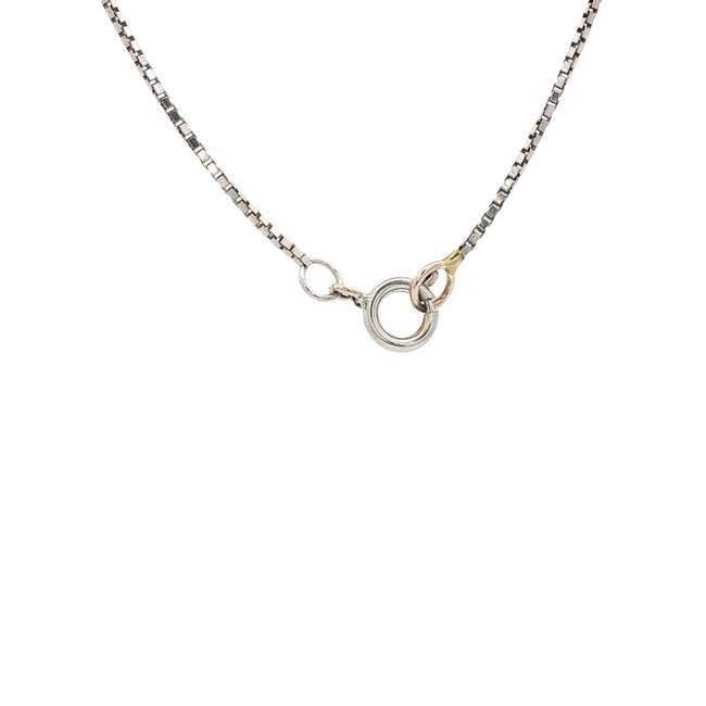 Witgouden lengtecollier venetiaan 39 cm 14 karaat