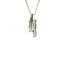White gold pendant zirconia 14 karat