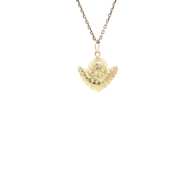 Gold angel pendant 14 karat