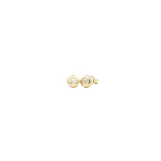 Gold zirconia stud earrings