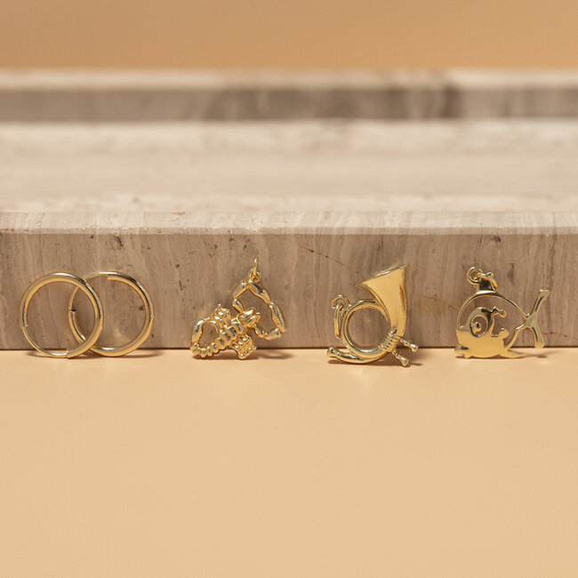 Goldenes Sternzeichen-Anhänger Skorpion 14 Karat