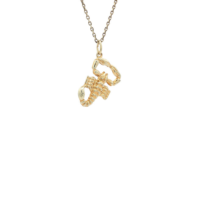 Golden zodiac pendant scorpio 14 karat