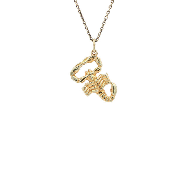 Golden zodiac pendant scorpio 14 karat