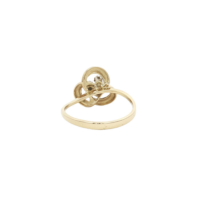 Gouden ring met diamant 14 karaat